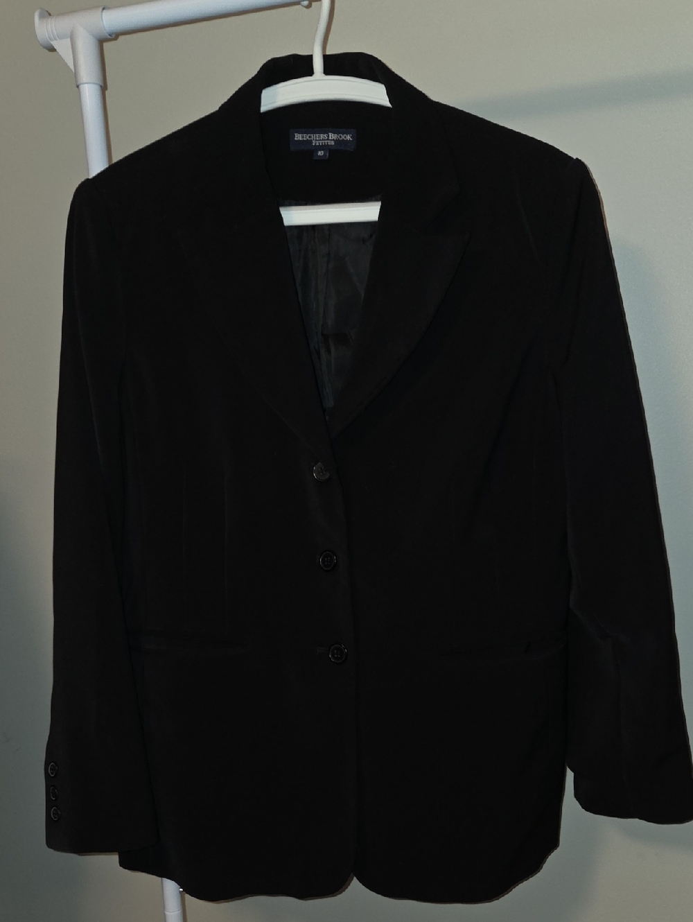 Vintage Beechers Brook Women's Black Three-Button Blazer Size 10P